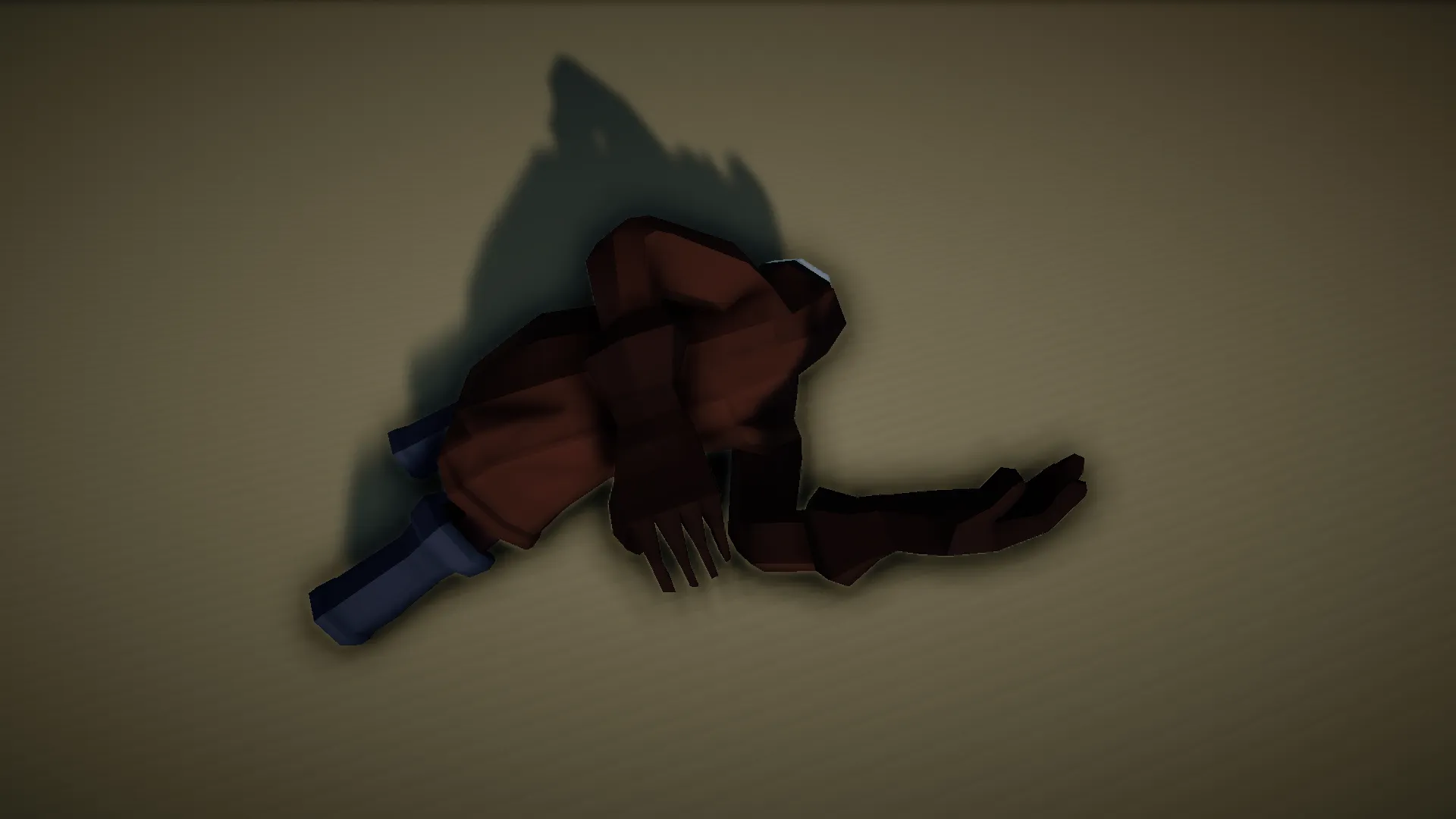My character, lying there in the sand...